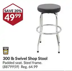 Princess Auto 300 lb Swivel Shop Stool offer