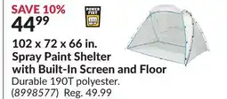 Princess Auto 102 x 72 x 66 in. Spray Paint Shelter with Built - In Screen and Floor offer