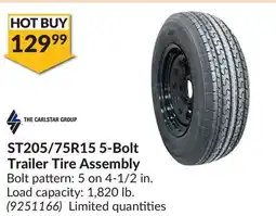 Princess Auto ST205/75R15 5-Bolt Trailer Tire Assembly offer