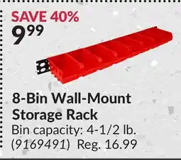 Princess Auto 8-Bin Wall-Mount Storage Rack offer