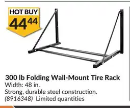 Princess Auto 300 lb Folding Wall-Mount Tire Rack offer