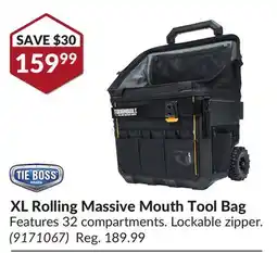 Princess Auto XL Rolling Massive Mouth Tool Bag offer