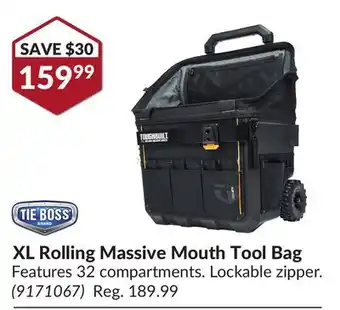 Princess Auto XL Rolling Massive Mouth Tool Bag offer