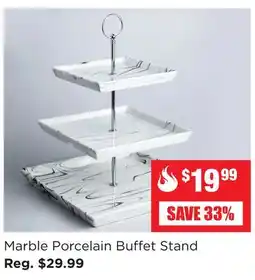 Kitchen Stuff Plus Marble Porcelain Buffet Stand offer