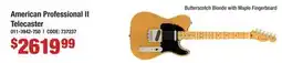 Long & McQuade Fender American Professional II Telecaster, Maple Fingerboard - Butterscotch Blonde offer