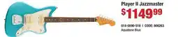 Long & McQuade Fender Player II Jazzmaster, Rosewood Fingerboard - Aquatone Blue offer