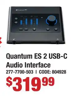 Long & McQuade PreSonus Quantum ES 2 USB-C Audio Interface offer