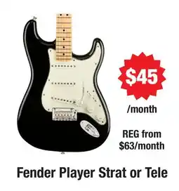 Long & McQuade Fender Player Strat or Tele offer