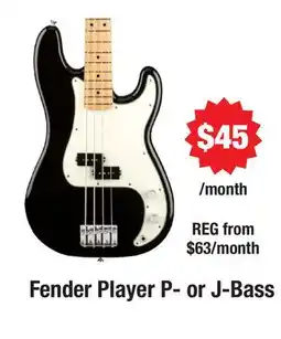 Long & McQuade Fender Player P- or J-Bass offer