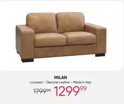 Meubles RD MILAN Loveseat - Genuine Leather offer