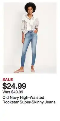 Old Navy Old Navy High-Waisted Rockstar Super-Skinny Jeans offer