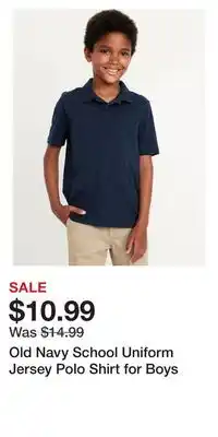 Old Navy Old Navy School Uniform Jersey Polo Shirt for Boys offer