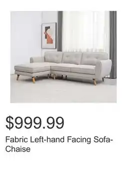 Costco Fabric Left-hand Facing Sofa-Chaise offer