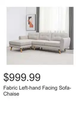 Costco Fabric Left-hand Facing Sofa-Chaise offer