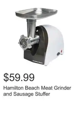 Costco Hamilton Beach Meat Grinder and Sausage Stuffer offer