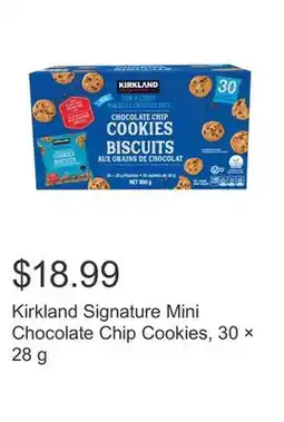 Costco Kirkland Signature Mini Chocolate Chip Cookies, 30 × 28 g offer