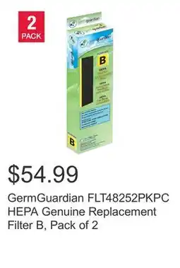 Costco GermGuardian FLT48252PKPC HEPA Genuine Replacement Filter B, Pack of 2 offer