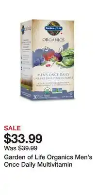 Well Garden of Life Organics Men's Once Daily Multivitamin offer