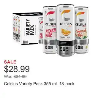 Costco Celsius Variety Pack 355 mL 18-pack offer