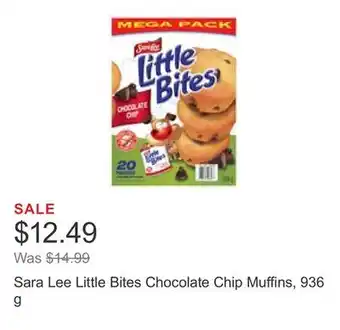 Costco Sara Lee Little Bites Chocolate Chip Muffins, 936 g offer