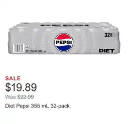 Costco Diet Pepsi 355 mL 32-pack offer