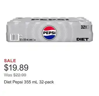 Costco Diet Pepsi 355 mL 32-pack offer