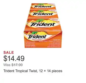 Costco Trident Tropical Twist, 12 × 14 pieces offer