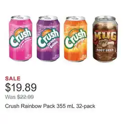 Costco Crush Rainbow Pack 355 mL 32-pack offer