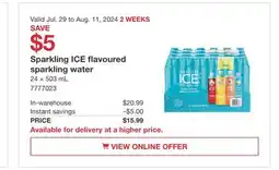 Costco Sparkling Ice flavoured sparkling water offer