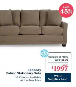 La Z Boy Kennedy Fabric Stationary Sofa offer