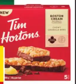 Giant Tiger Tim Hortons granola bars offer