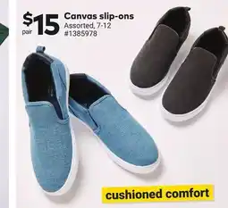 Giant Tiger Canvas slip-ons offer
