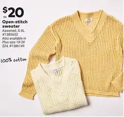 Giant Tiger Open-stitch sweater offer