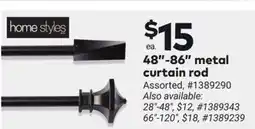 Giant Tiger 48-86 metal curtain rod offer