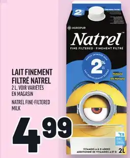 Metro LAIT FINEMENT FILTRÉ NATREL | NATREL FINE-FILTERED MILK offer
