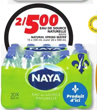 IGA NAYA NATURAL SPRING WATER offer