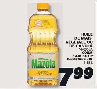 IGA MAZOLA CORN, CANOLA OR VEGETABLE OIL offer