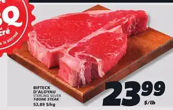 IGA STERLING SILVER T-BONE STEAK offer