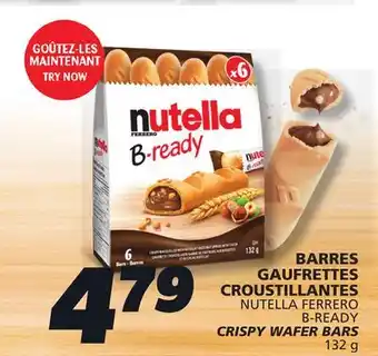 IGA NUTELLA FERRERO B-READY CRISPY WAFER BARS offer