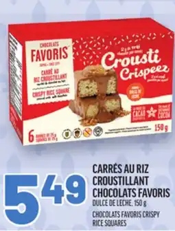 Metro CARRÉS AU RIZ CROUSTILLANT CHOCOLATS FAVORIS | CHOCOLATS FAVORIS CRISPY RICE SQUARES offer