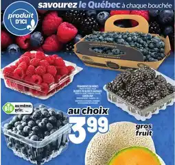 Metro FRAMBOISES OU MÛRES, BLEUETS OU BLEUETS SAUVAGES, CANTALOUP offer