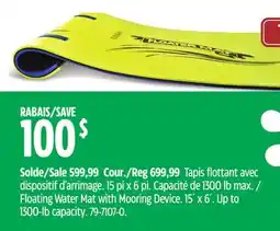 Canadian Tire Polar Bear Floating Water Mat with Mooring Device offer