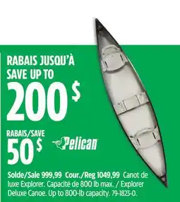 Canadian Tire Pelican Explorer Deluxe Canoe offer
