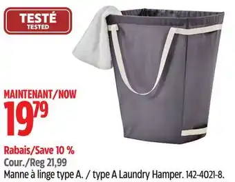 Canadian Tire Type A Laundry Hamper offer