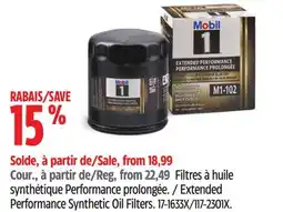 Canadian Tire Mobil 1 Extended Performance Synthetic Oil Filters offer