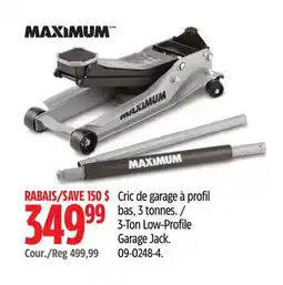 Canadian Tire Maximum 3-Ton Low-Profile Garage Jack offer