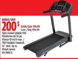 Canadian Tire Horizon T101 Foldable Treadmill offer