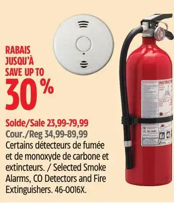 Canadian Tire Selected Kidde Smoke Alarms, CO Detectors and Fire Extinguishers offer