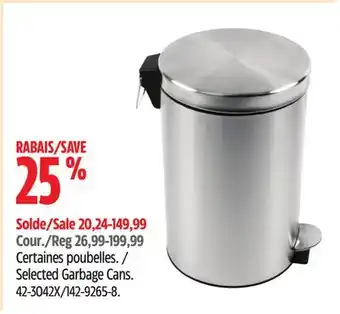 Canadian Tire Type A Selected Garbage Cans offer