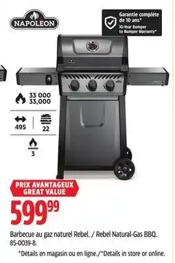 Canadian Tire Napoleon Rebel Natural-Gas BBQ offer